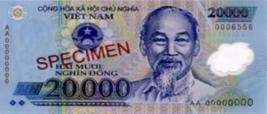 20,000 dong banknote, 4 zeros